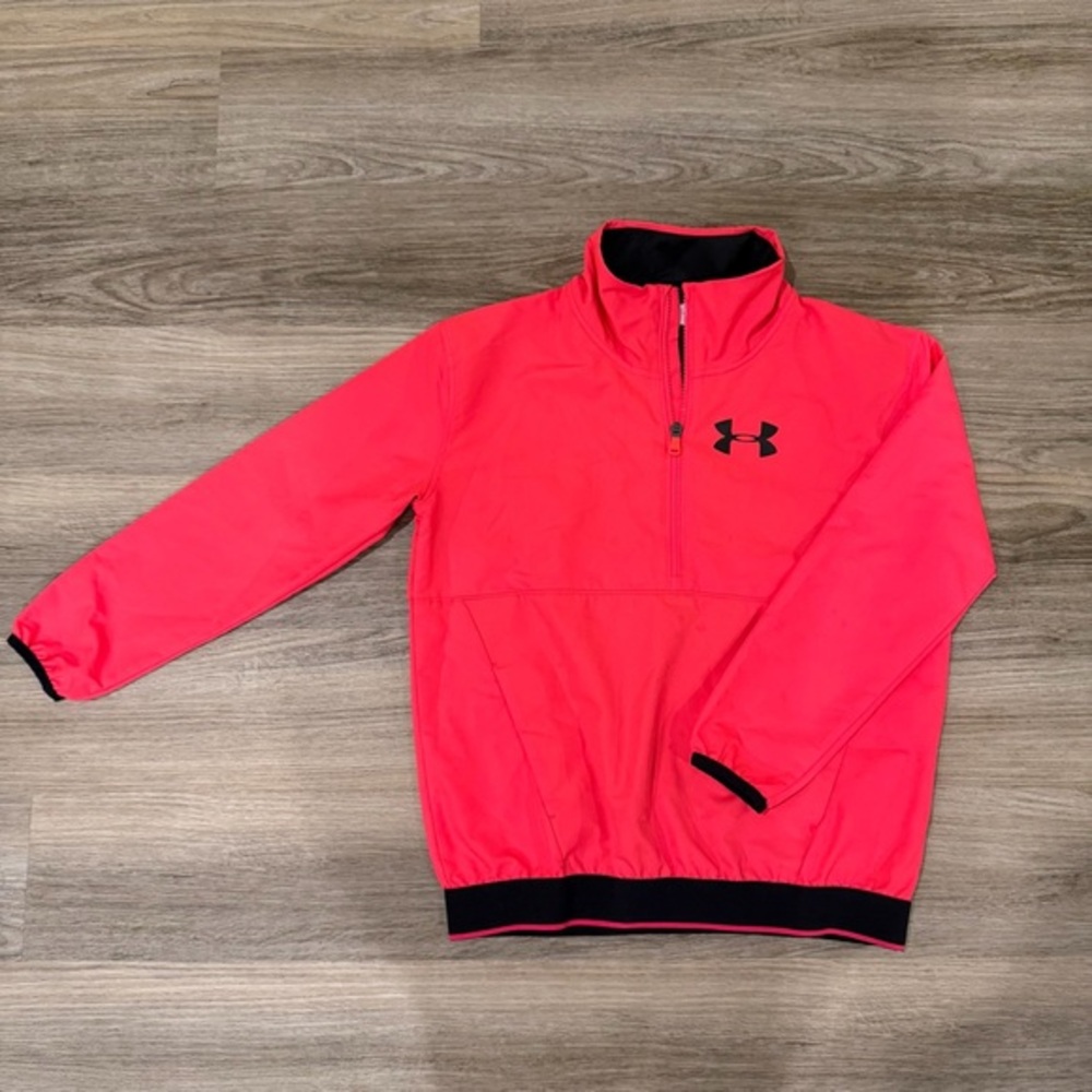Under Armour Girls Boat House Jacket L Pink Black Train To Game Full Zip
